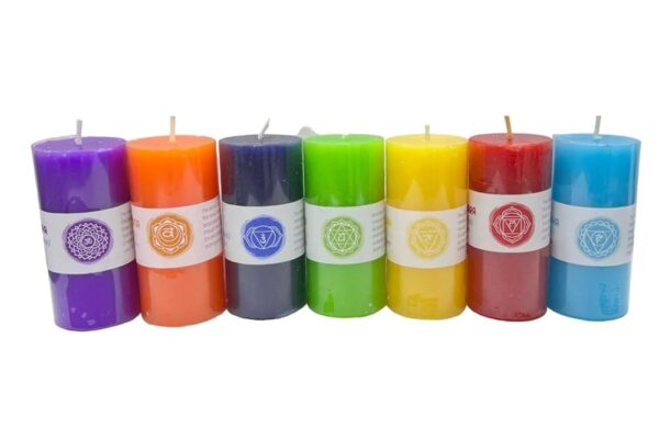 7 Chakra Candle Set | Candles for Aromatherapy, Meditation,Spa | Scented Candles for Gifting & Decoration