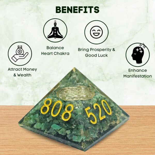 Green Jade Zibu Symbol Pyramid - Image 2