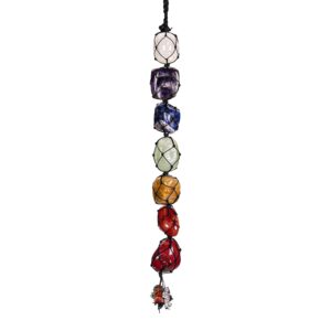 Crystal Certified 7 Chakra Tumble Hanging Crystals Aura-Synchronized & Activated for Best Results.