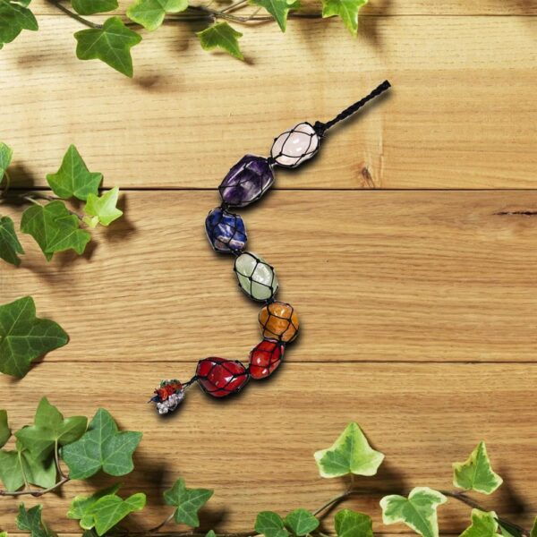 Crystal Certified 7 Chakra Tumble Hanging Crystals Aura-Synchronized & Activated for Best Results. - Image 2